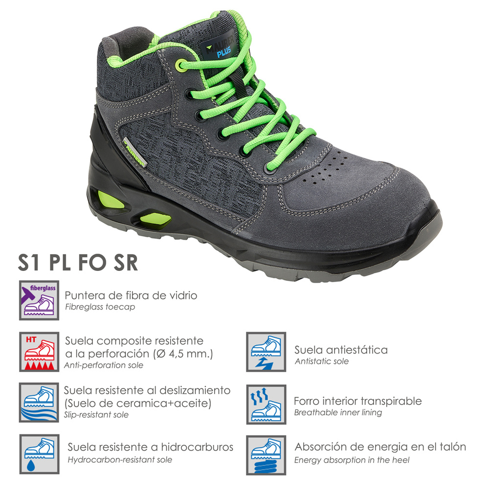 bota seguridad Maurer S1  caracterisiticas